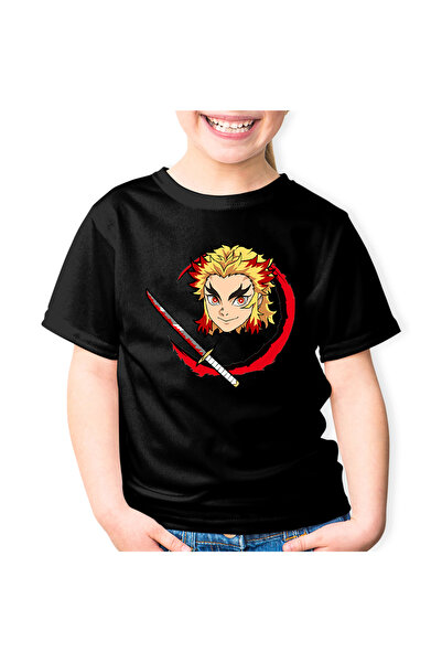 OEM Tricou copii Demon Slayer Kyojuro Rengoku Sabie Samurai
