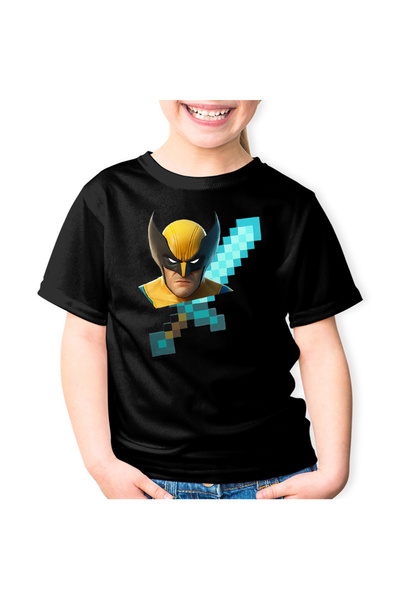 OEM Tricou copii Wolverine XMen Diamond Sword Minecraft