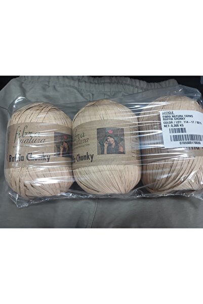 Himalaya Raffia chunky 3lü orta saman rengi