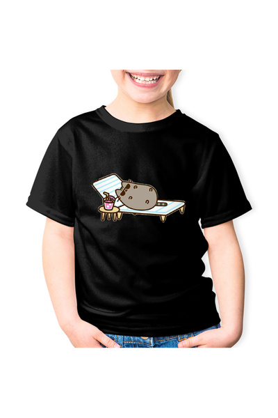 OEM Детска тениска Pusheen Cat Beach Sun Vacation