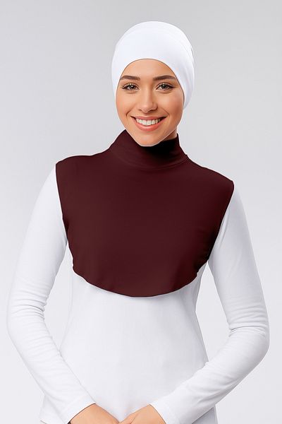 Mesa Charm طوق رقبة من القطن الممشط، نصف طوق صيد السمك، غير قابل للانزلاق، غير قابل للعرق، أحمر كلاريت