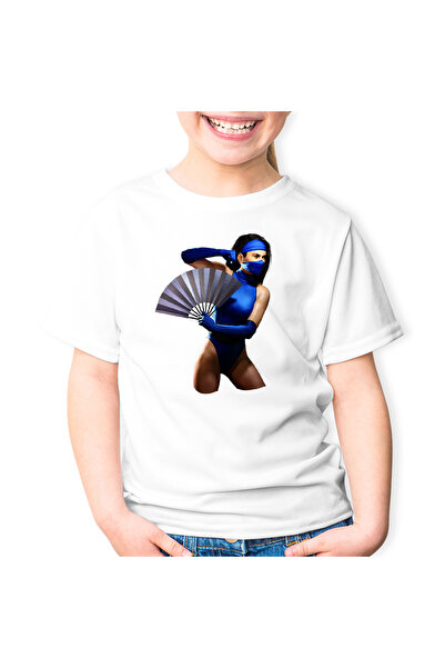 OEM Παιδικό T-shirt Mortal Kombat Mileena Hand Blue Magic Fan