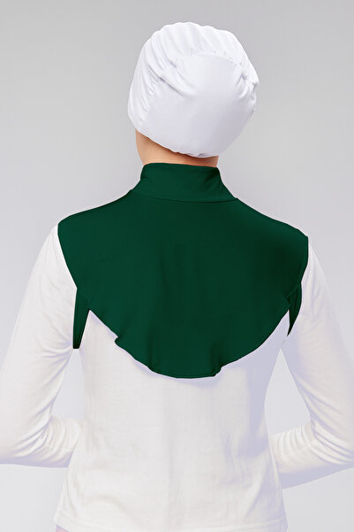 Mesa Charm Combed Cotton Neck Collar Half Turtleneck Anti-Slip Buckle Posture Anti-Sweat Turban Green