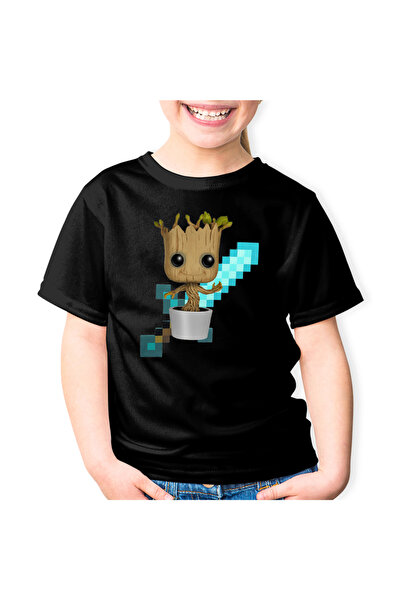 OEM Tricou copii Baby Groot Minecraft Diamond Sword Bebe