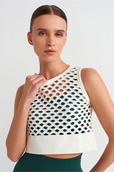 COMEUP Mesh Sports Singlet Ecru