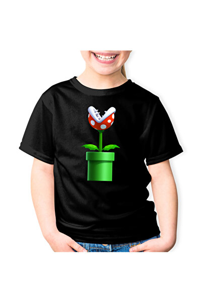 OEM Tricou copii Planta Carnivora Super Mario Bros Video Game