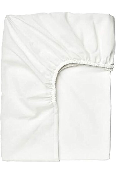 TML Taggvallmo Home Décor Bedding Fitted Sheet, White, 90X200 Cm