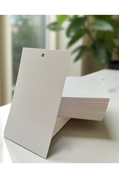 tugce shopping 200 Adet Fiyat Marka Etiketi 5x9 Ipliğe Hazır Delikli Etiket K...