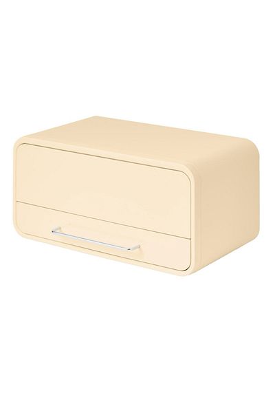 Bayev Boulangarie Cream Metal Bread Bowl - Bread Storage Container 0040