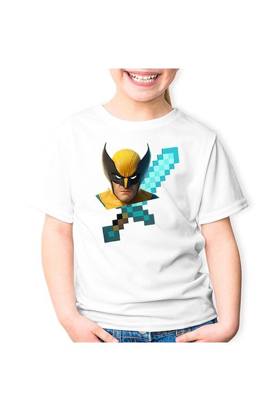 OEM Tricou copii Wolverine XMen Diamond Sword Minecraft
