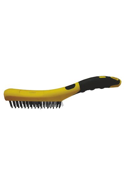 flores Professional wire brush with rubber handle 10"