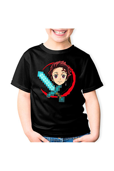 OEM Tricou copii Demon Slayer Tanjiro Minecraft