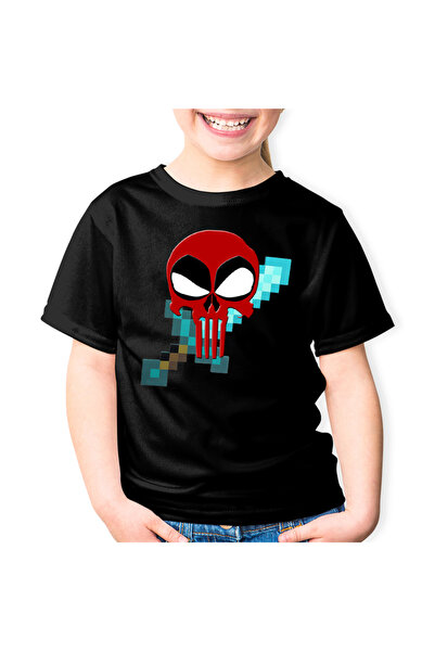 OEM Tricou copii Deadpool Reaper Minecraft Sword Diamond