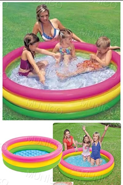 Munico 3 Boğumlu Sunset Bebek Havuz Spa Evde Balkonda Küçük Çocuklar Köpekler...