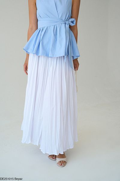 My Blog White Crashed Skirt - 251015