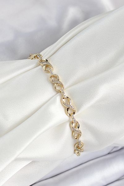 norsary Xuping Brass Infinity Model Gold Color Women's Bracelet