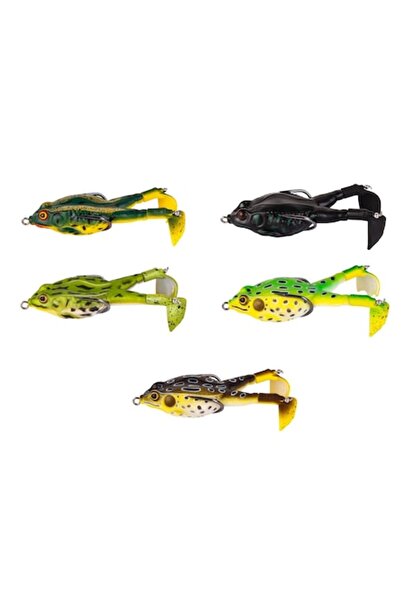 FISHINGBOX MAKE FISHING BETTER Set 5 broaște cu picioare rotative, silicon, p...