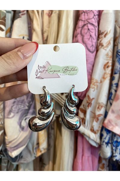 karpuzbutiks Silver Vip Earrings 3