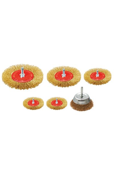 flores Wire brushes for drill, 6 pcs / set