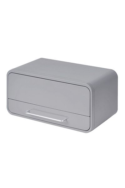 Bayev Boulangarie Gray Metal Bread Bowl - Bread Storage Container 0041