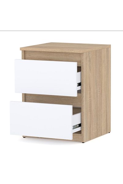 Meble NOPTIERĂ SONOMA STEJAR ALB MAT 40 CM 2 SERTARE NAKASTLIK NOPTIERĂ