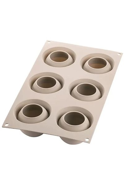 silikomart Forma din silicon pentru fructe 3D, Mar, Piersica, Caisa 6 cavitati, 118 ml, Ø62x52mm