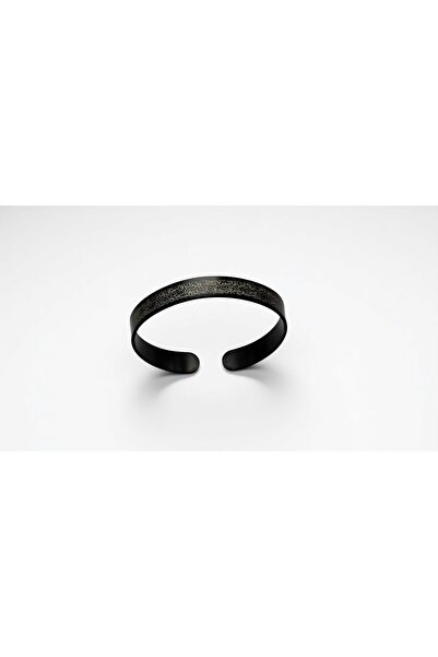 AYDESİA Handmade Black Titanium Plated Steel Bracelet, Ayetel Kursi Energy and Protection Bracelet (Unisex)