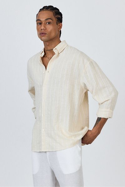 Weyeze Stripe Detailed Shirt Ag-Y19843Lns