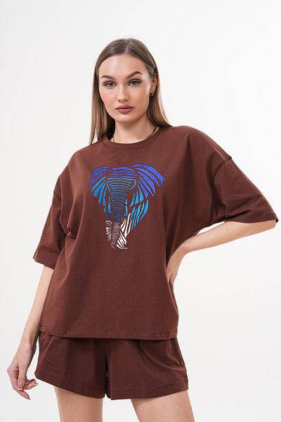 JANSO GROUP -Women's Cotton Printed 01027 Short Sleeve Tshirt Oversize Large Size