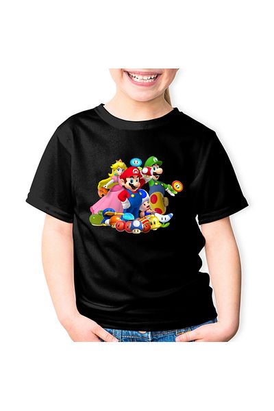 OEM Tricou copii Super Mario Bros Toata Echipa 3D World