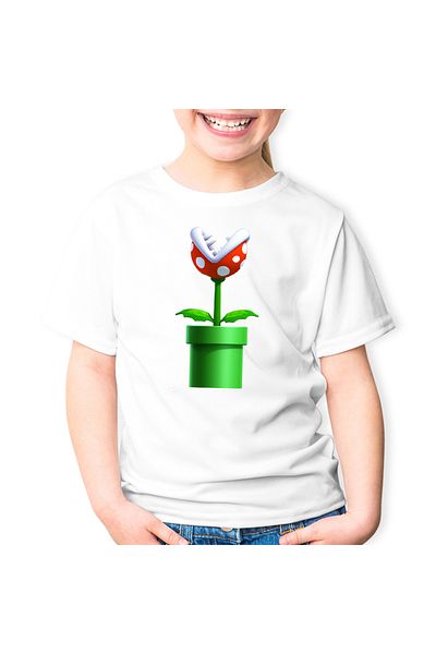OEM Tricou copii Planta Carnivora Super Mario Bros Video Game