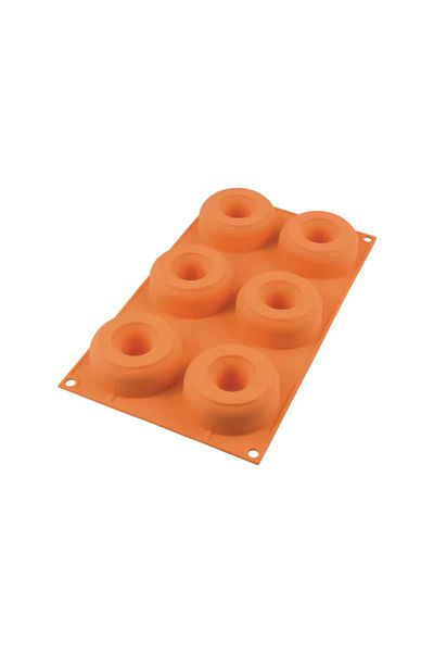 silikomart Silicone donut mold, Donuts, 6 cavities