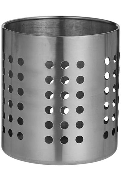 IKEA Kitchen Utensil Caddy Cooking Tools Holder, Stainless Steel, 14 x 12 x 13.5 cm