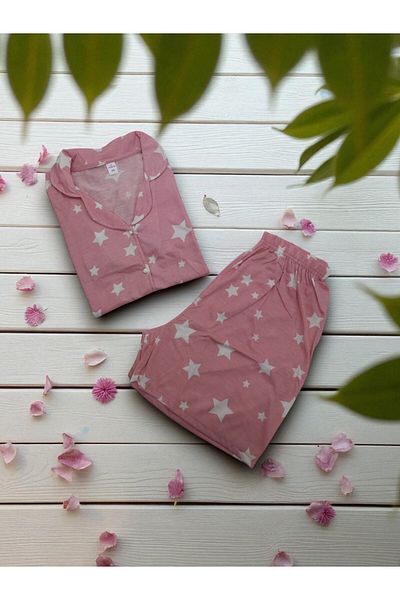 BEYAZTOPTAN 100% Ultra Soft Women's Cool Touch Combed Single Jersey 2-Piece Full Button Shorts Set! ! New Season ! !