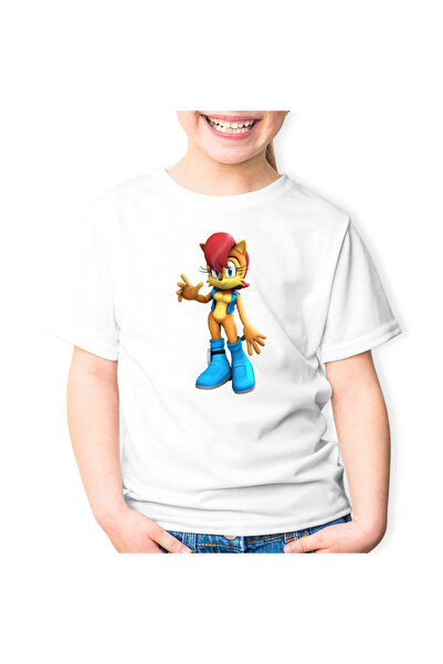 OEM Tricou copii Sonic Princess Sally Acorn Joc Video