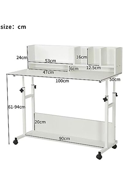 AGD Multi-Purpose Desk for Home and Office by AGD, Adjustable Height Computer Desk with Storage Shelves