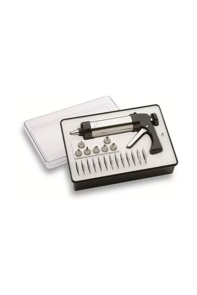 Lacor Stainless steel gun and 20-piece set for decorating cakes and biscuits