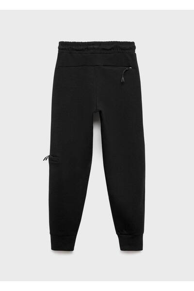 MANGO Kids İpli pamuklu jogger pantolon