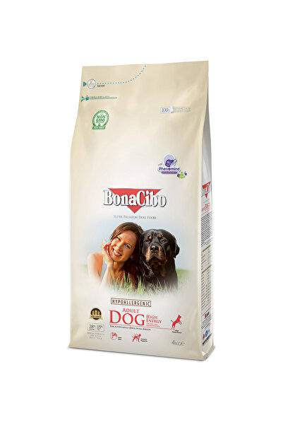 BonaCibo Adult Dog Yüksek Enerjili Yetişkin Köpek Maması, 4 Kg, Tüm Irklar İç...