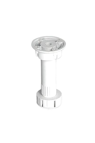 flores White plastic furniture leg, adjustable, 100 x 65 mm, 4 pcs / set
