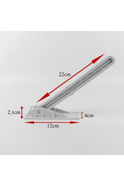 flores Foldable table leg, white, 22 cm, 2 pcs / set