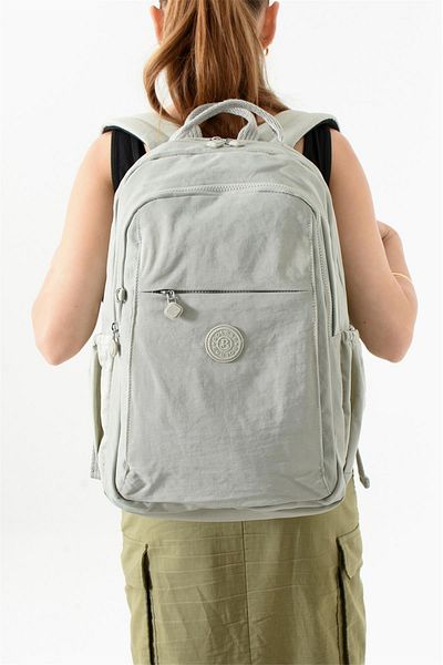 Bagacar Bolsas 1092 Waterproof Imported Crinkle Fabric School and Daily Backpack with Laptop Compartment Agri