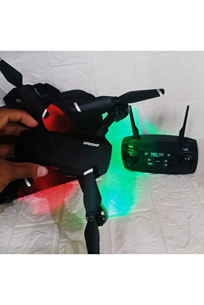 GÜMRÜK BEY QC08 Katlanabilir 360° Dönebilen Led Işıklı 4K Kameralı FPV Drone Kumandalı RC Quadcopter
