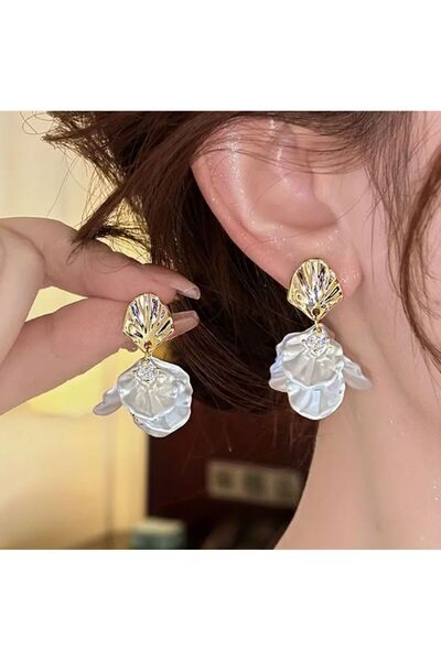 Asteria Jewelry Çelik Mineli Deniz Kabuğu Küpe