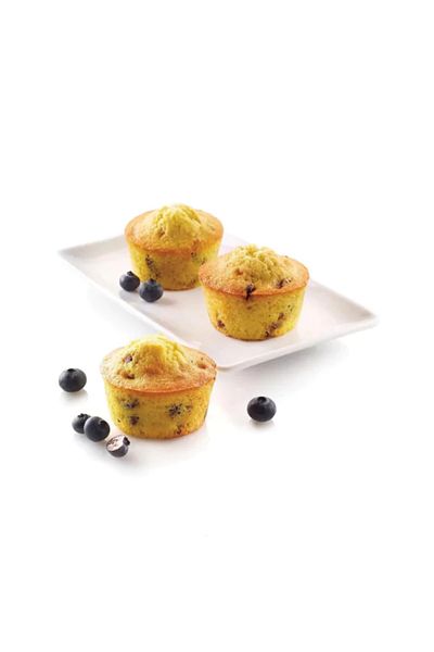 silikomart Silicone muffin mold Sf023, 6 cavities