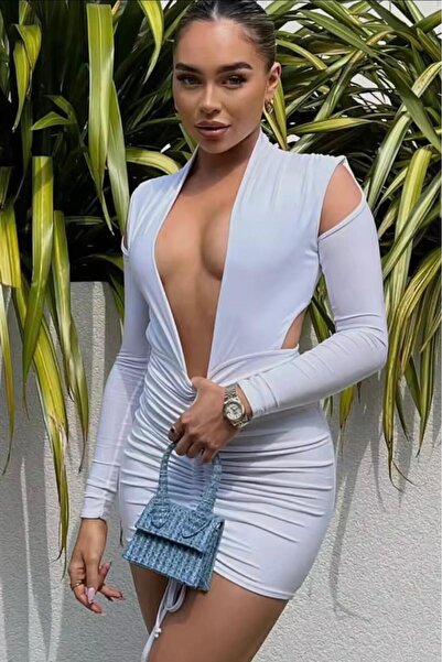 Bikini Mayokini Dünyası Φόρεμα με μακριά μανίκια - Λευκό
