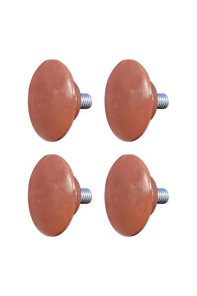flores Furniture leg Ø 36 mm, thread M6 x 12 mm, brown, 4 pcs / set