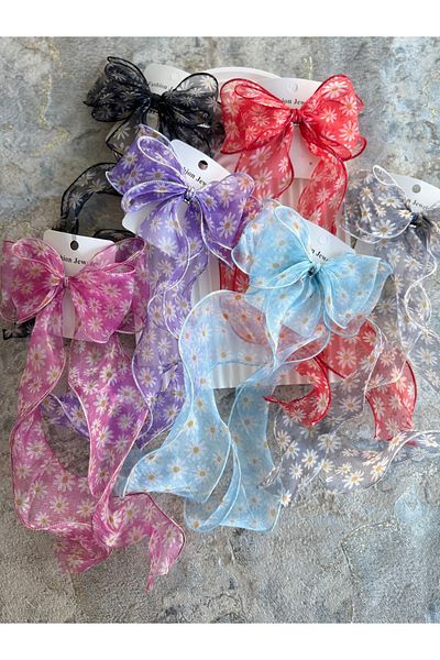 EliraToka Girl's Long Tulle Bow Buckle Models 1 Piece