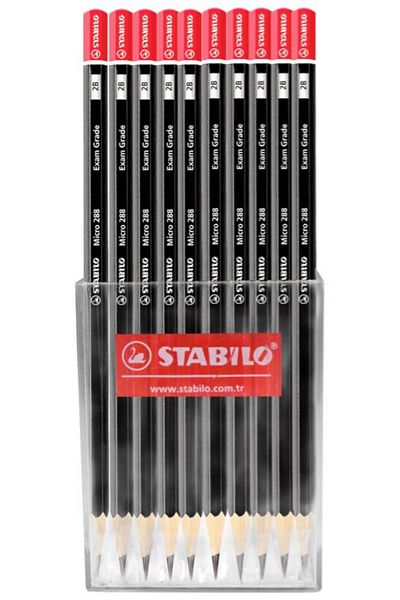 Stabilo Exam Grade Fine Line Coral Pencil with Jar Gift 72 Pcs 2B