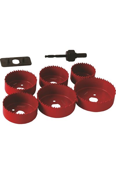 flores Set of 6 wood and drywall drill bits, 50, 58, 64, 69, 70, 88 mm